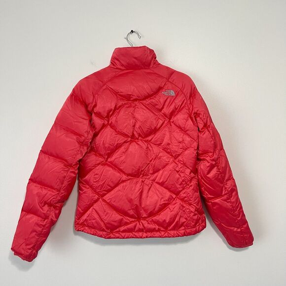 The North Face Women’s  550 Goose Down Quilted Full Zip Puffer Jacket Red Size M - Picture 3 of 13